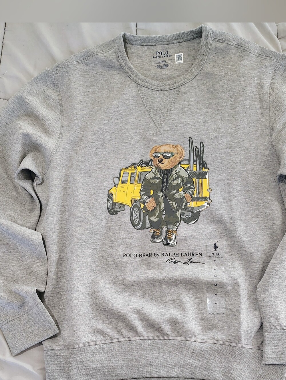 Polo Ralph Lauren Polo Bear Gray Sweatshirt Men’s Medium NWT
